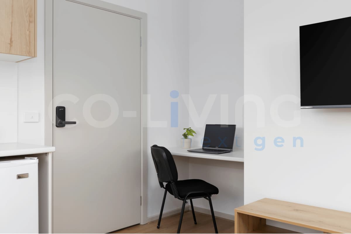 Shared kitchen and dining area in a NextGen co-living home