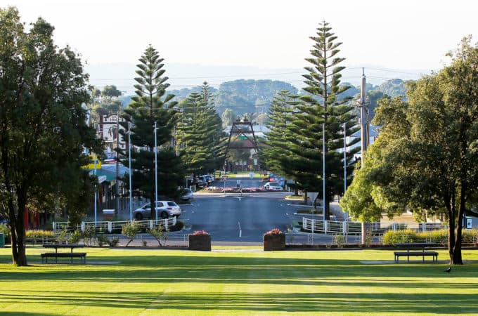 Wonthaggi aerial view