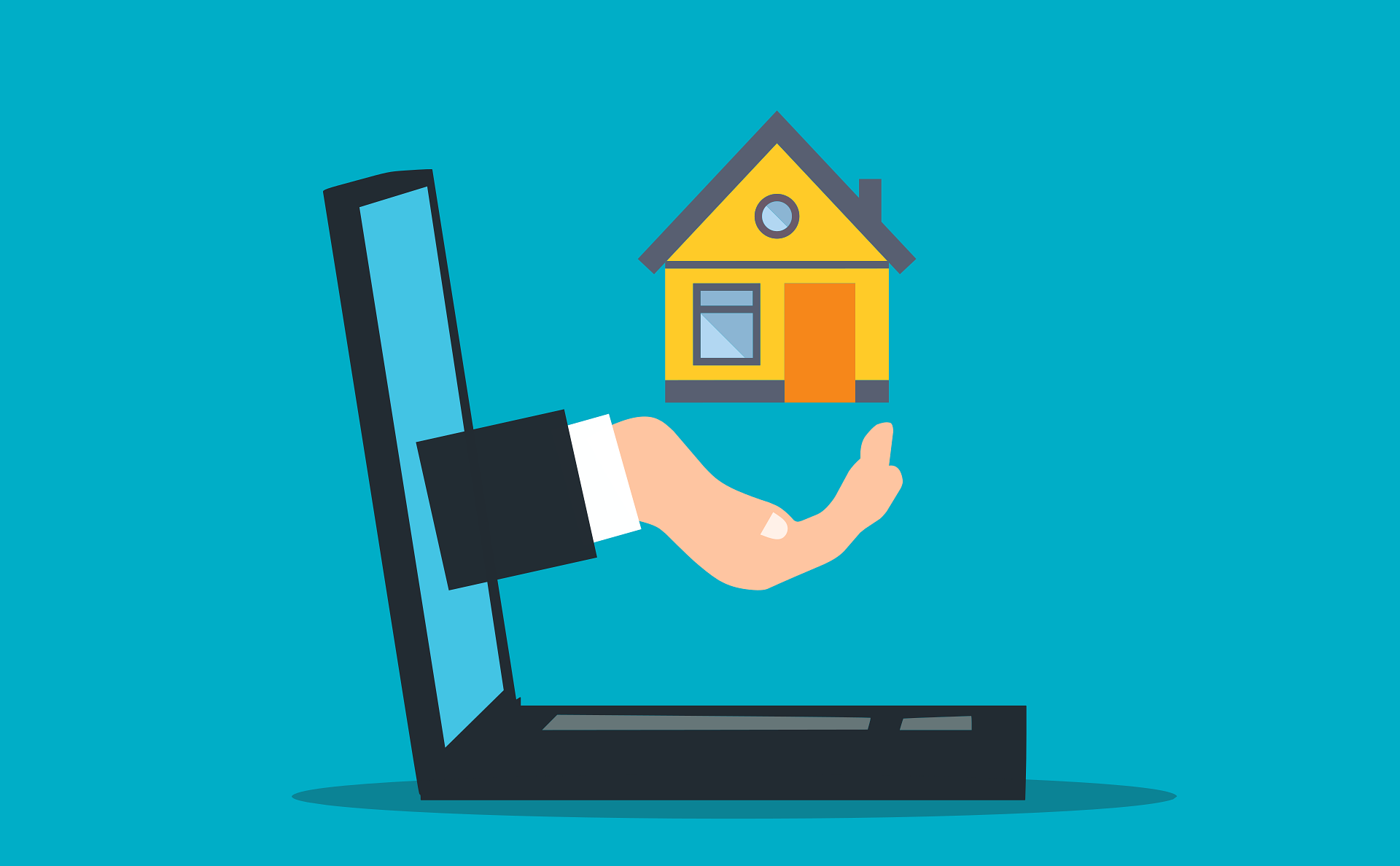 Agent hand holding an investment property